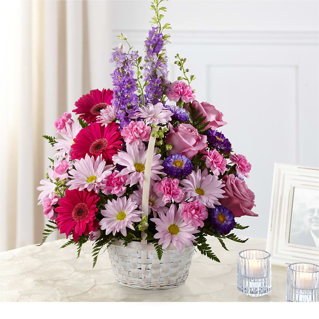 Pastel Peace Basket – United Family Flower And Gifts, Brooklyn NY