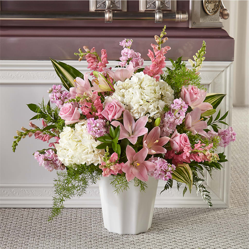Simply Serene Floor Basket – United Family Flower And Gifts, Brooklyn NY