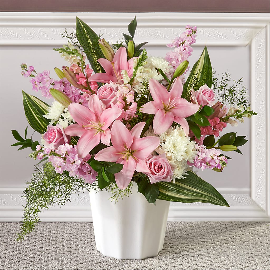 Simply Serene Floor Basket – United Family Flower And Gifts, Brooklyn NY