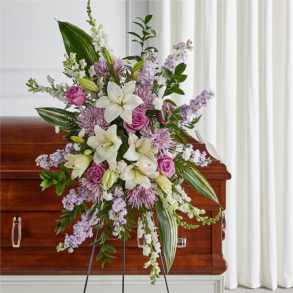 Grateful Hearts Standing Spray – United Family Flower And Gifts, Brooklyn NY
