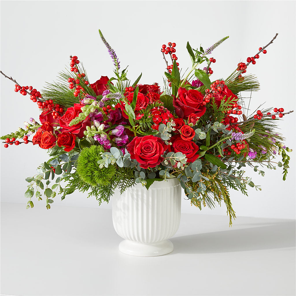 Big Red Bow Bouquet –  United Family Flower And Gifts, Brooklyn NY