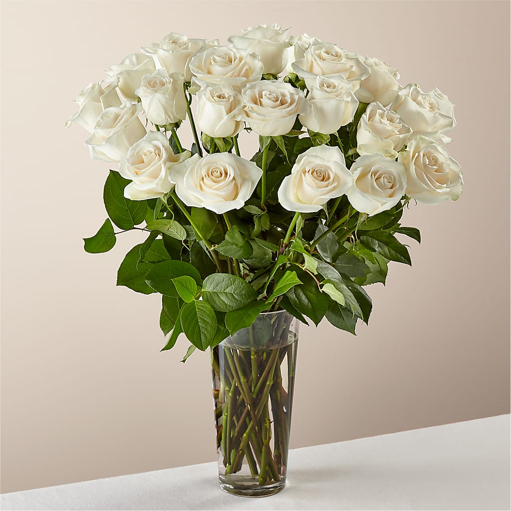 Long Stem White Rose Bouquet –  United Family Flower And Gifts, Brooklyn NY
