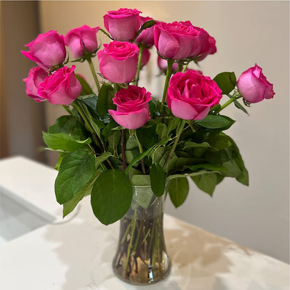 Long Stem Pink Rose Bouquet –  United Family Flower And Gifts, Brooklyn NY