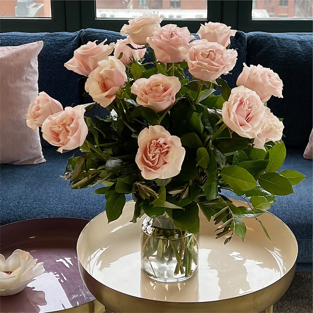 Long Stem Pink Rose Bouquet –  United Family Flower And Gifts, Brooklyn NY