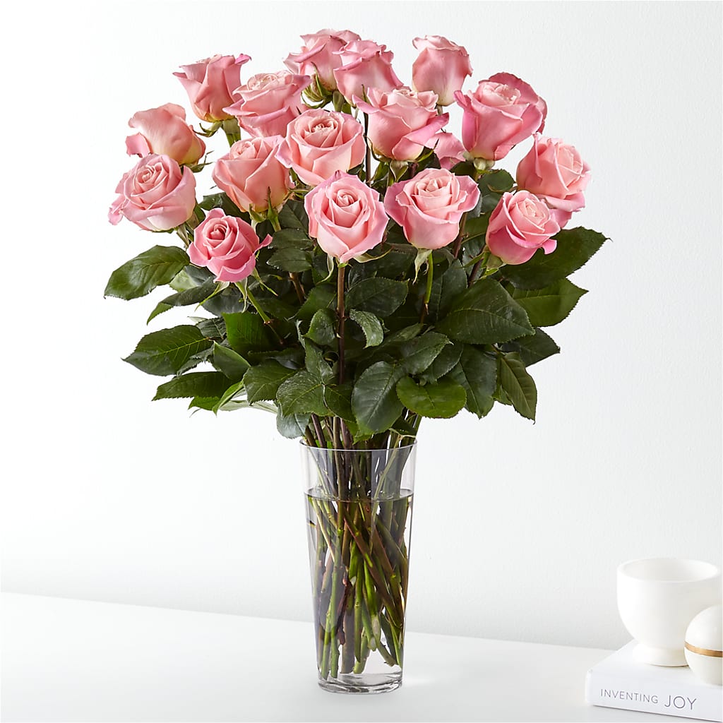 Long Stem Pink Rose Bouquet –  United Family Flower And Gifts, Brooklyn NY