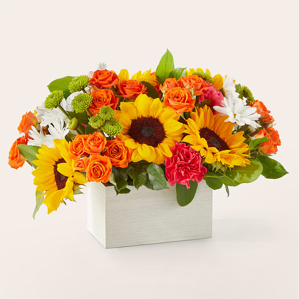 Sun-drenched Blooms Box Bouquet –  United Family Flower And Gifts, Brooklyn NY
