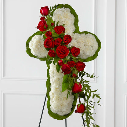 Floral Cross Easel –  United Family Flower And Gifts, Brooklyn NY