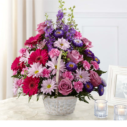 Pastel Peace Basket –  United Family Flower And Gifts, Brooklyn NY