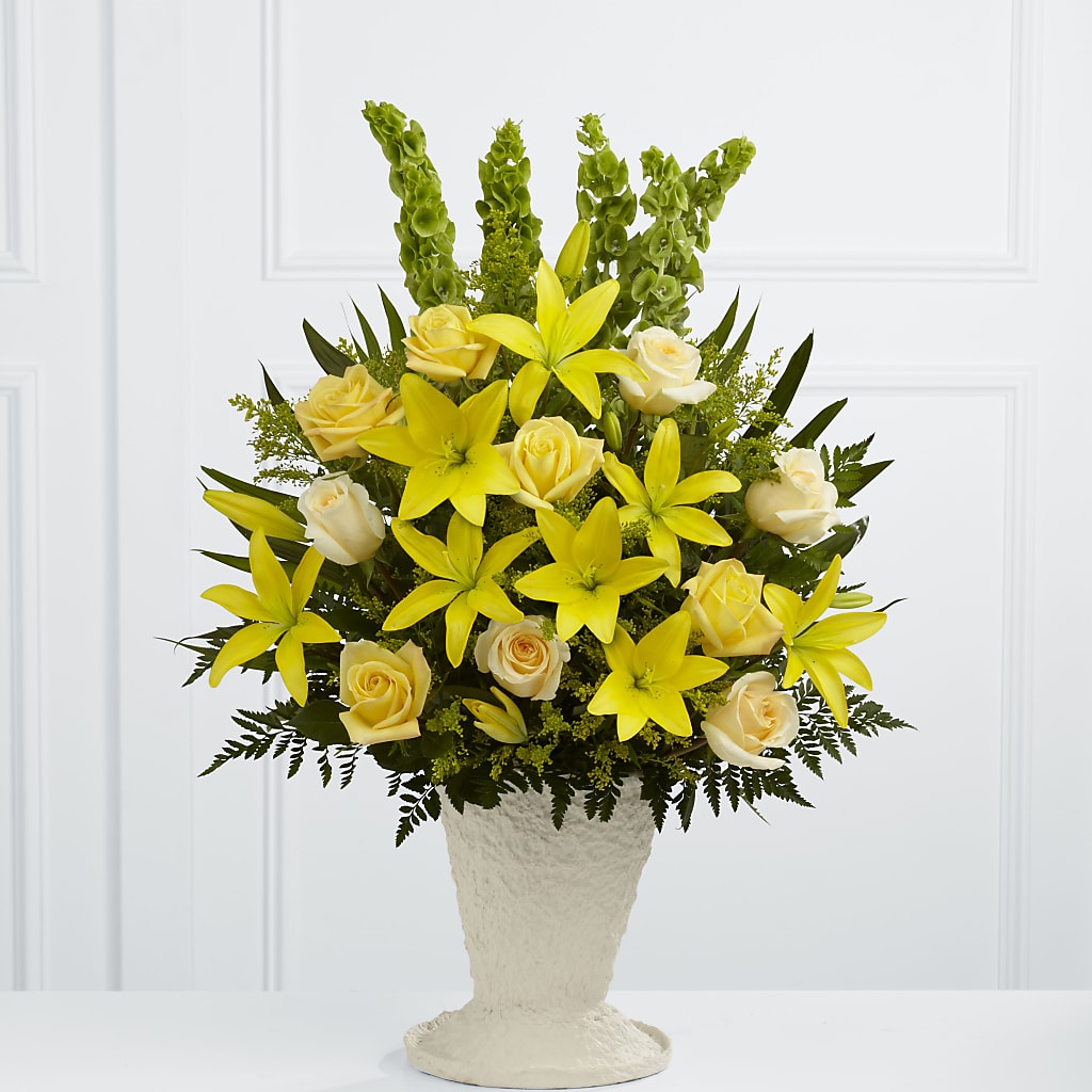 Golden Memories Arrangement –  United Family Flower And Gifts, Brooklyn NY