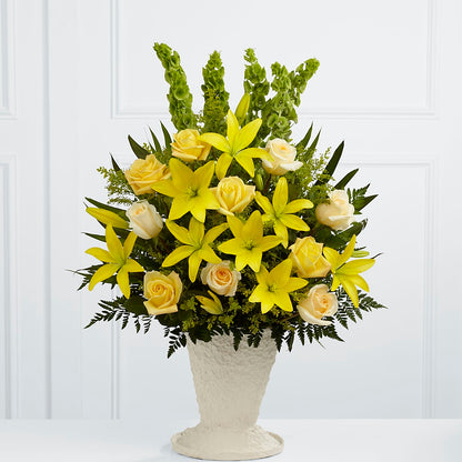Golden Memories Arrangement –  United Family Flower And Gifts, Brooklyn NY
