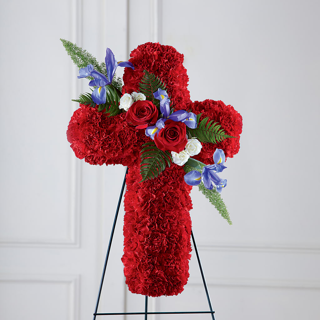 Faithful Hero Floral Cross –  United Family Flower And Gifts, Brooklyn NY
