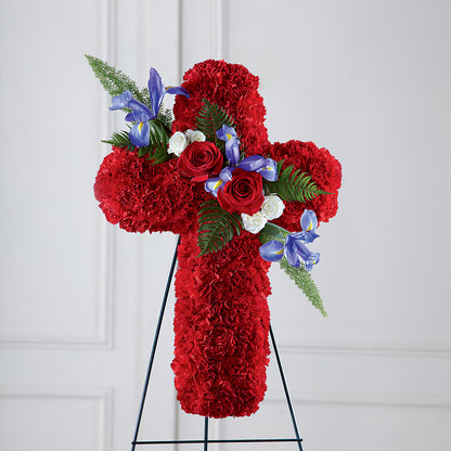 Faithful Hero Floral Cross –  United Family Flower And Gifts, Brooklyn NY