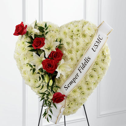 Heartfelt Hero Standing Heart –  United Family Flower And Gifts, Brooklyn NY