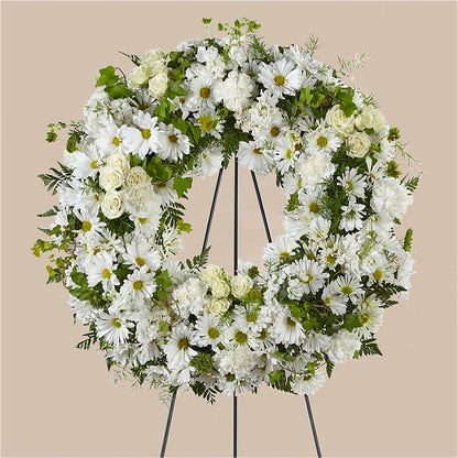 Faithful Wishes Wreath –  United Family Flower And Gifts, Brooklyn NY