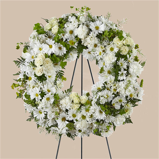 Faithful Wishes Wreath –  United Family Flower And Gifts, Brooklyn NY
