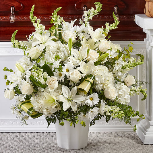 Thoughts of Tranquility Floor Basket –  United Family Flower And Gifts, Brooklyn NY