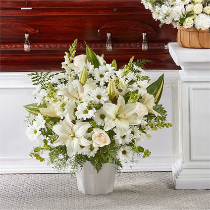 Thoughts of Tranquility Floor Basket –  United Family Flower And Gifts, Brooklyn NY