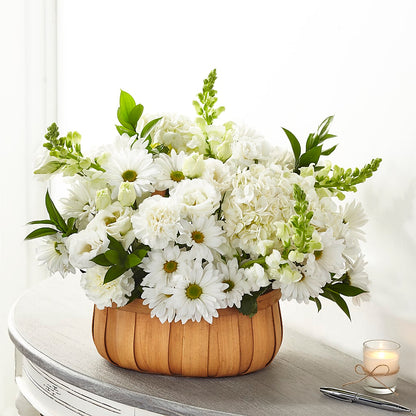 Pure Ivory Basket –  United Family Flower And Gifts, Brooklyn NY