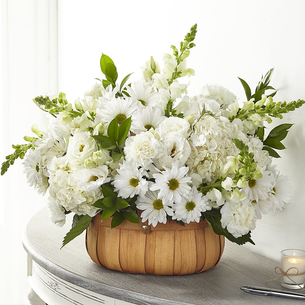 Pure Ivory Basket –  United Family Flower And Gifts, Brooklyn NY