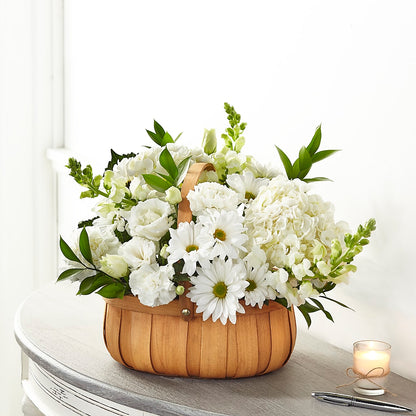 Pure Ivory Basket –  United Family Flower And Gifts, Brooklyn NY