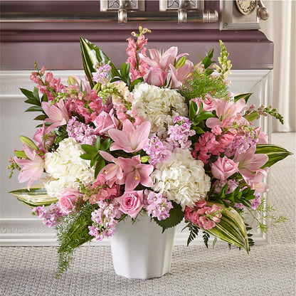 Simply Serene Floor Basket –  United Family Flower And Gifts, Brooklyn NY