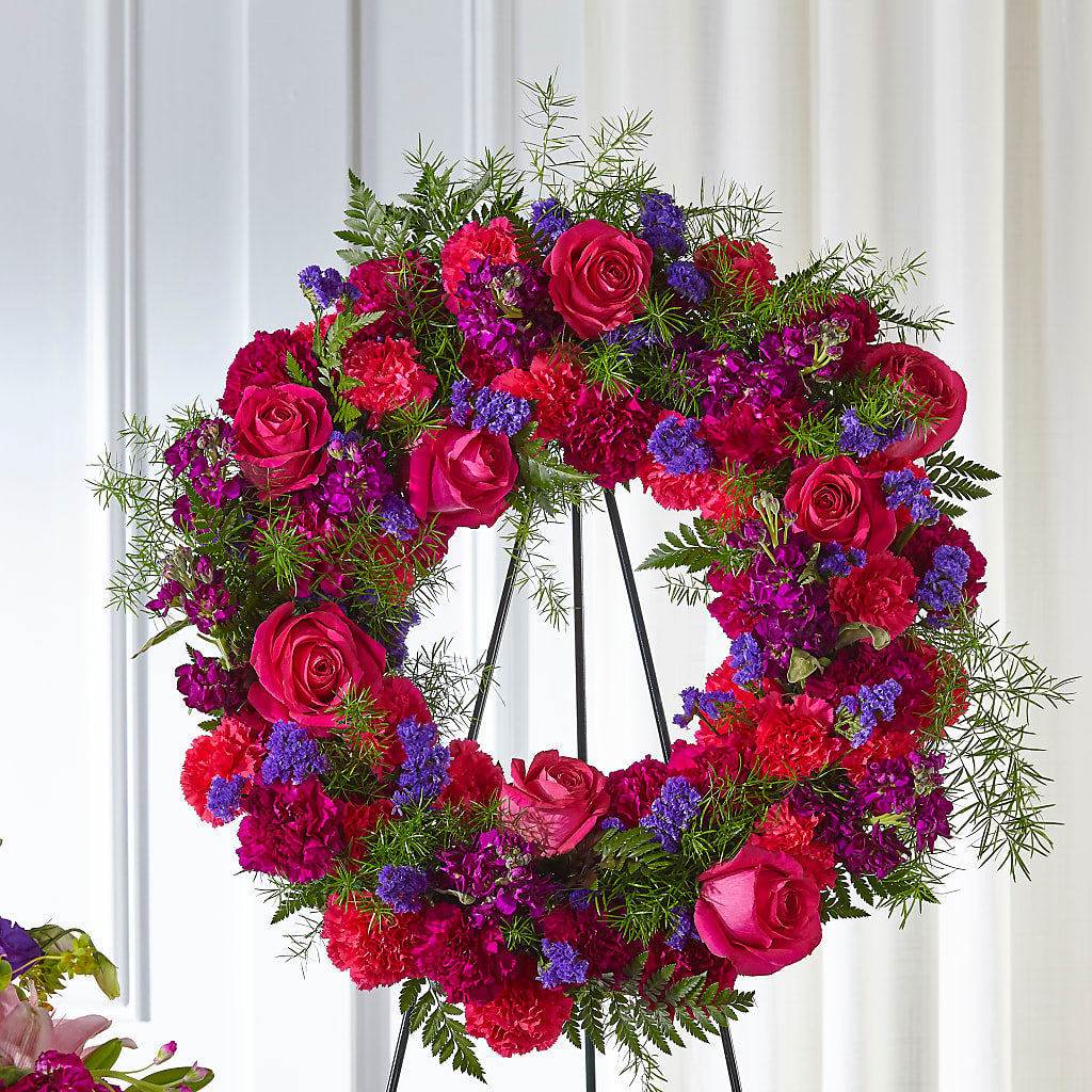 Calming Colors Wreath –  United Family Flower And Gifts, Brooklyn NY