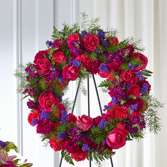 Calming Colors Wreath –  United Family Flower And Gifts, Brooklyn NY