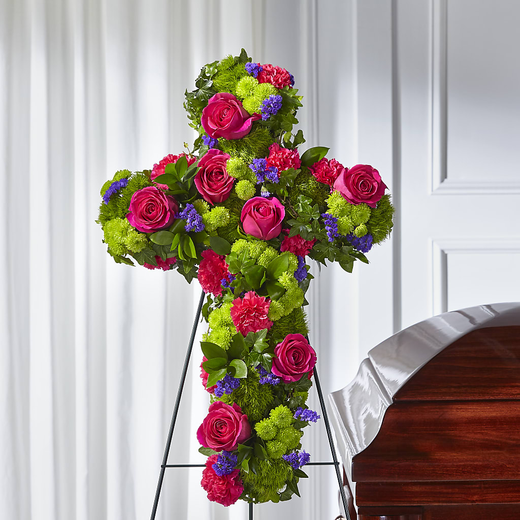 Tribute Rose Floral Cross –  United Family Flower And Gifts, Brooklyn NY