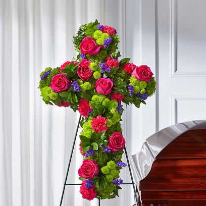 Tribute Rose Floral Cross –  United Family Flower And Gifts, Brooklyn NY
