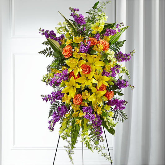 Thoughtful Prayers Standing Spray –  United Family Flower And Gifts, Brooklyn NY
