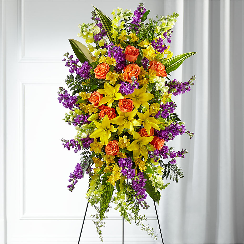 Thoughtful Prayers Standing Spray –  United Family Flower And Gifts, Brooklyn NY
