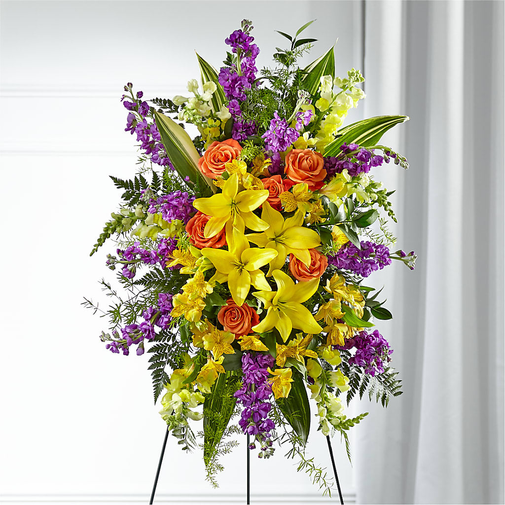 Thoughtful Prayers Standing Spray –  United Family Flower And Gifts, Brooklyn NY