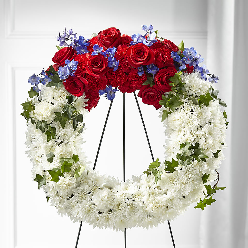 Patriotic Passion Wreath –  United Family Flower And Gifts, Brooklyn NY