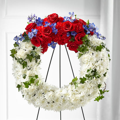 Patriotic Passion Wreath –  United Family Flower And Gifts, Brooklyn NY