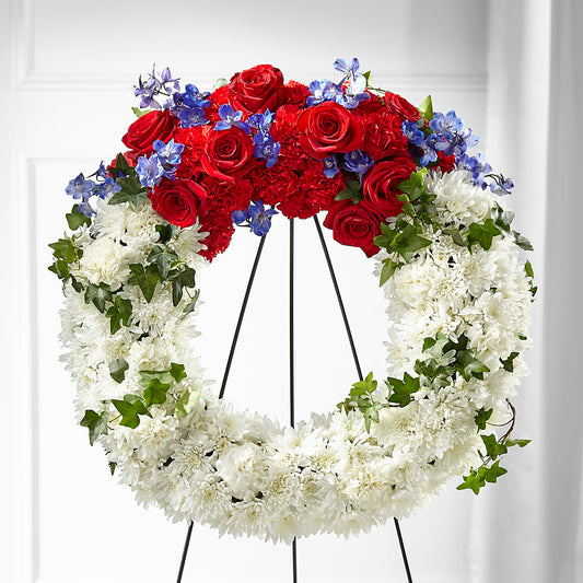 Patriotic Passion Wreath –  United Family Flower And Gifts, Brooklyn NY