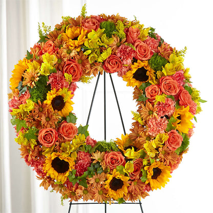 Autumnal Memories Wreath (Standard) –  United Family Flower And Gifts, Brooklyn NY