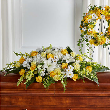 Golden Harmony Casket Spray –  United Family Flower And Gifts, Brooklyn NY