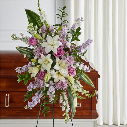 Grateful Hearts Standing Spray –  United Family Flower And Gifts, Brooklyn NY
