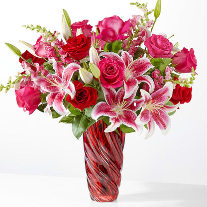 Always You Bouquet with Luxe Swirl Vase –  United Family Flower And Gifts, Brooklyn NY
