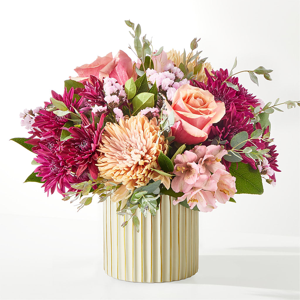 Berry Cobbler Bouquet with Ivory Vase –  United Family Flower And Gifts, Brooklyn NY
