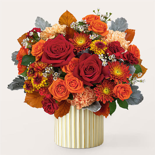 Merlot Bouquet with Ivory Vase –  United Family Flower And Gifts, Brooklyn NY