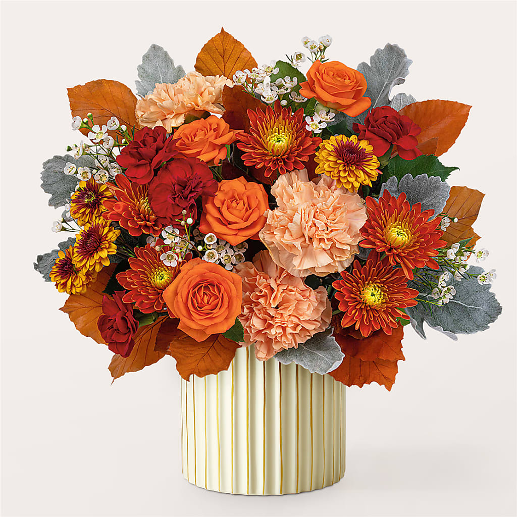 Merlot Bouquet with Ivory Vase –  United Family Flower And Gifts, Brooklyn NY