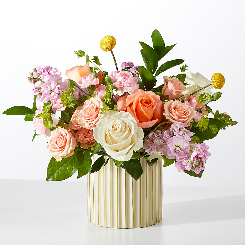 French Market Bouquet with Ivory Vase –  United Family Flower And Gifts, Brooklyn NY