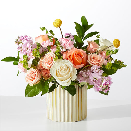 French Market Bouquet with Ivory Vase –  United Family Flower And Gifts, Brooklyn NY