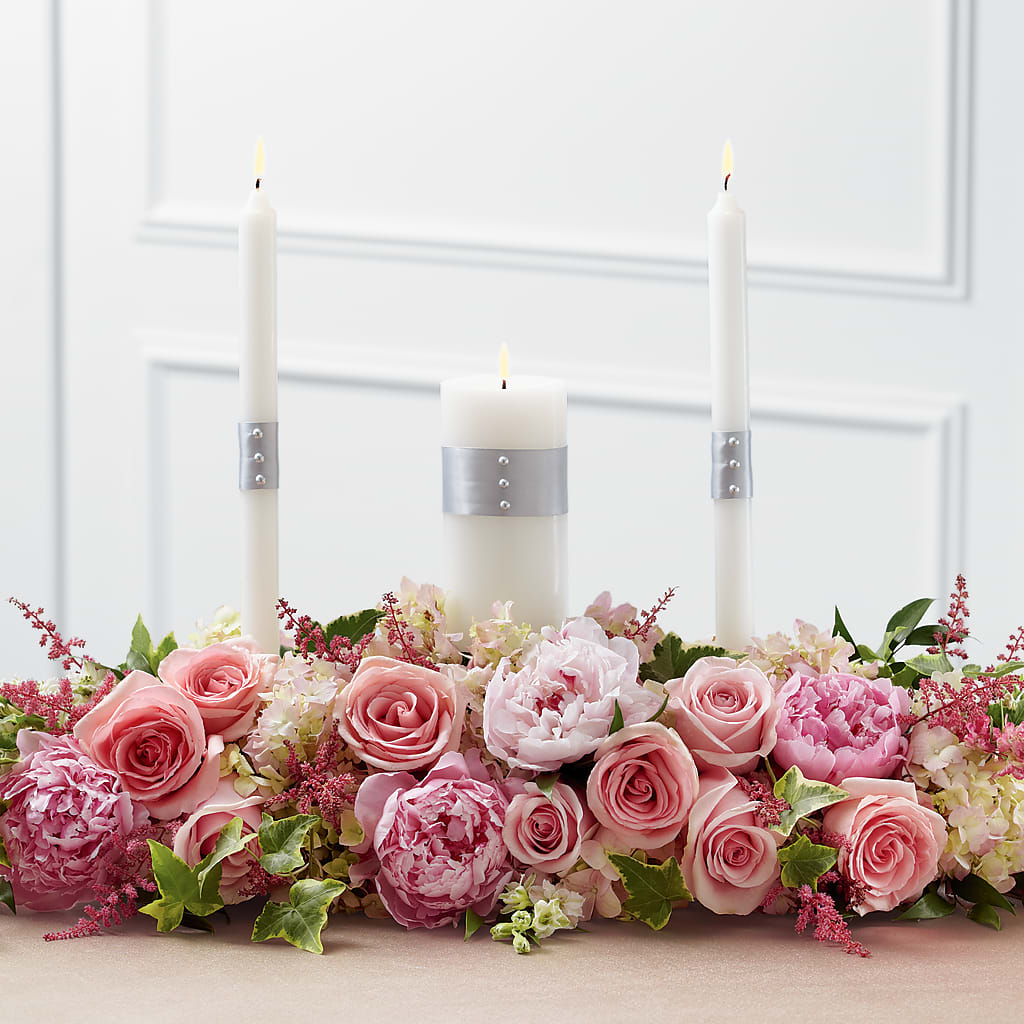 Worldwide Romance Unity Candle Arrangement –  United Family Flower And Gifts, Brooklyn NY