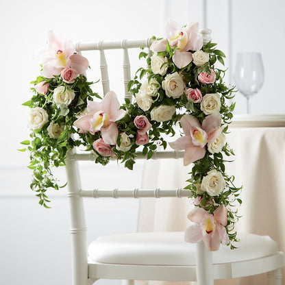 Orchid Rose Chair Décor –  United Family Flower And Gifts, Brooklyn NY